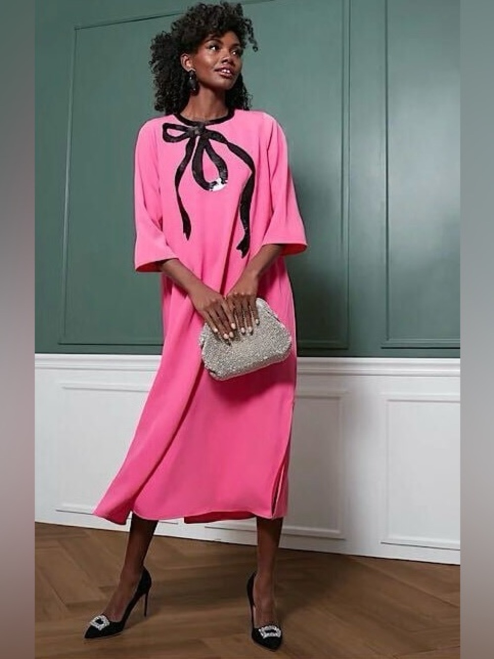 Tuckernuck Electric hot Pink Bow Dress XXL